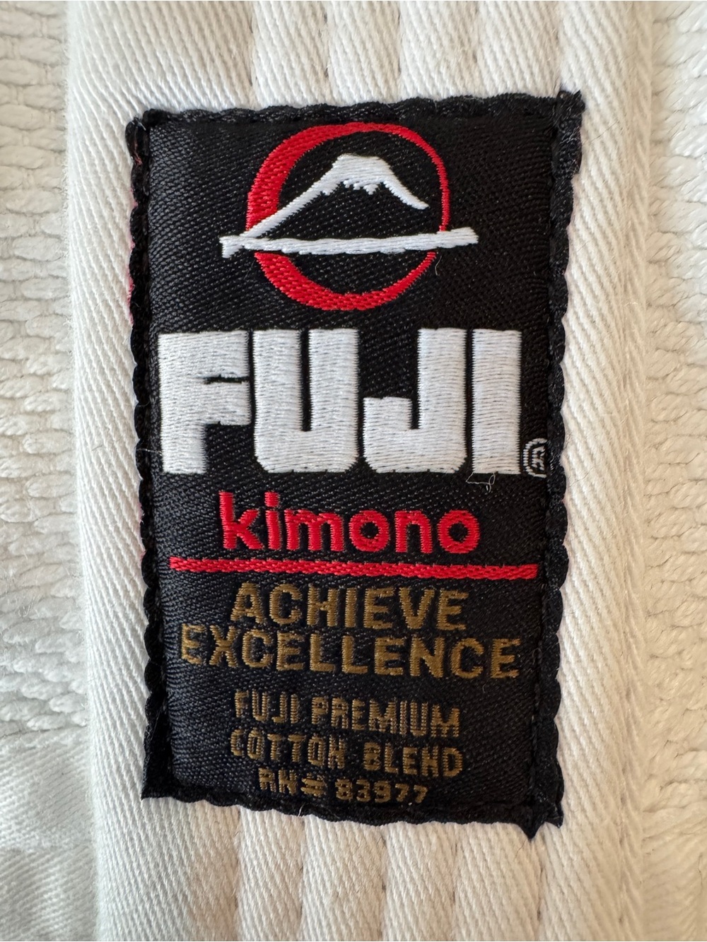 Fuji Kids Jiu-Jitsu Gi White Matching Set with White Belt - Picture 6 of 11